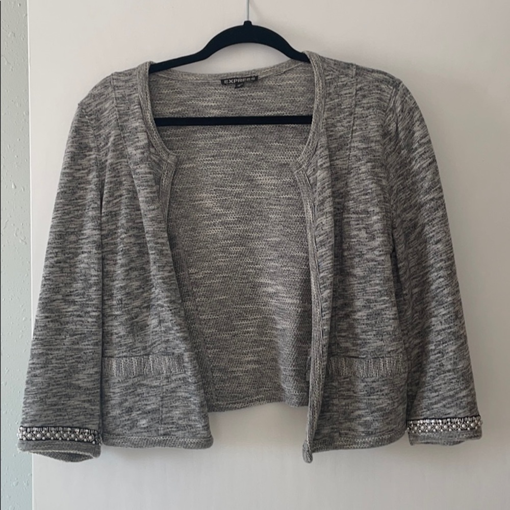 Cropped B&W Blazer